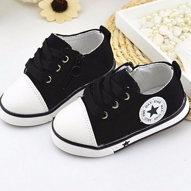 Casual Baby's Lace Up Star Sneakers