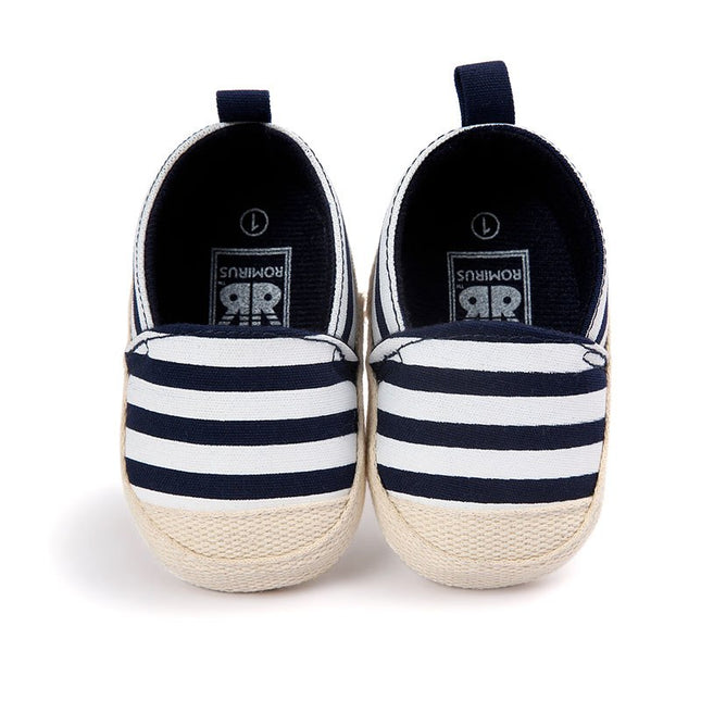 Soft Baby's Striped Cotton Moccasins