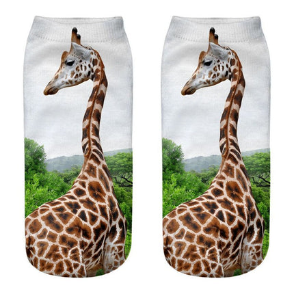 3D Giraffe Print Socks - wnkrs