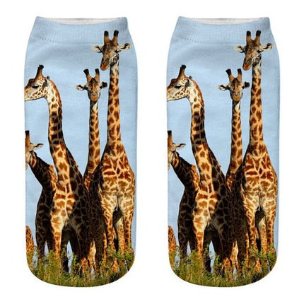3D Giraffe Print Socks - wnkrs