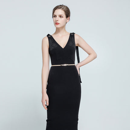 Women’s Elegant Thin Elastic Metal Belt - Wnkrs