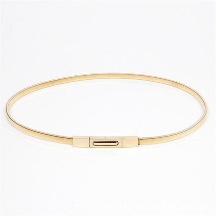 Women’s Elegant Thin Elastic Metal Belt - Wnkrs