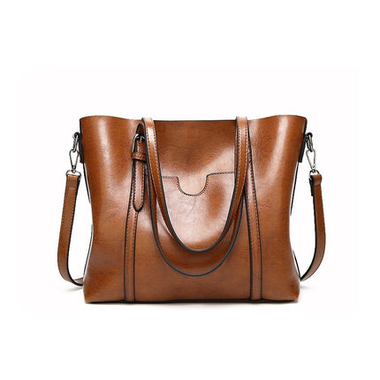 Fashion Large Capacity Women's PU Leather Tote Bag - Wnkrs