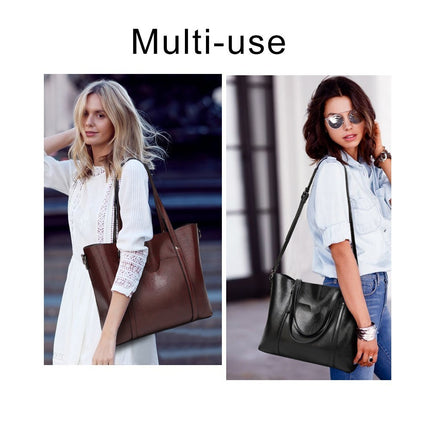 Fashion Large Capacity Women's PU Leather Tote Bag - Wnkrs
