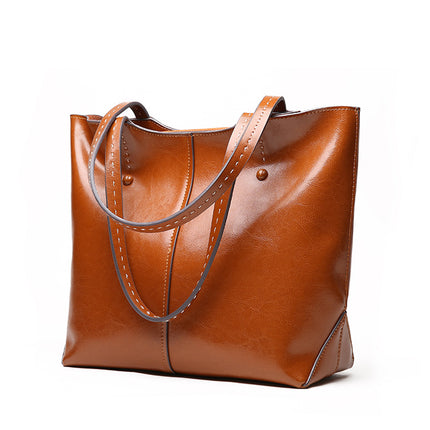 Women's Glance Leather Stitched Strap Shoulder Bag - Wnkrs