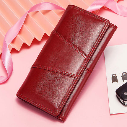 Women's Patchwork Style Leather Wallet - Wnkrs