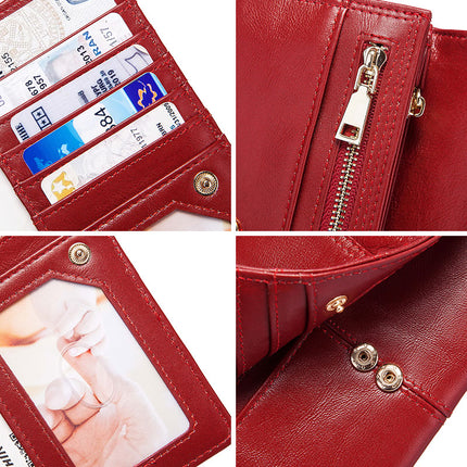 Women's Patchwork Style Leather Wallet - Wnkrs