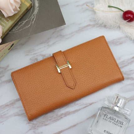 Women's Solid Genuine Leather Wallet - Wnkrs