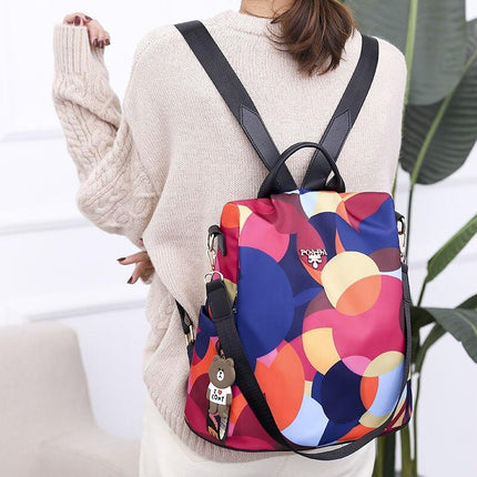 Women's Colorful Anti-Theft Backpack - Wnkrs