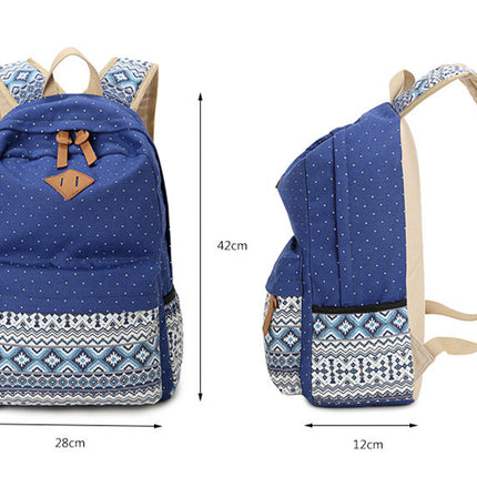 Ethnic Style Colorful Women's Canvas Backpack - Wnkrs