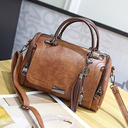 Women's Elegant Casual Bag with Tassel - Wnkrs