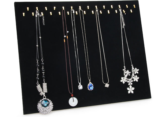28 Hooks Black Velvet Jewelry Stand - wnkrs