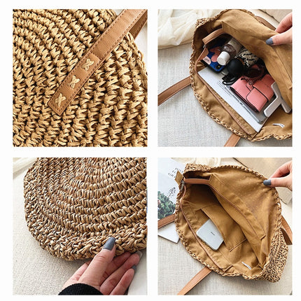 Women's Round Straw Bag - Wnkrs