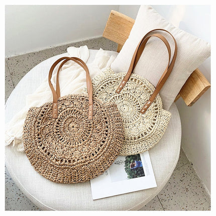 Women's Round Straw Bag - Wnkrs