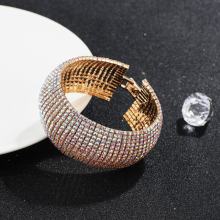 Women's Wide Crystal Bangle Bracelet - Wnkrs
