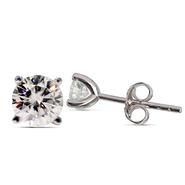 Women's Sterling Silver Moissanite Earrings - Wnkrs