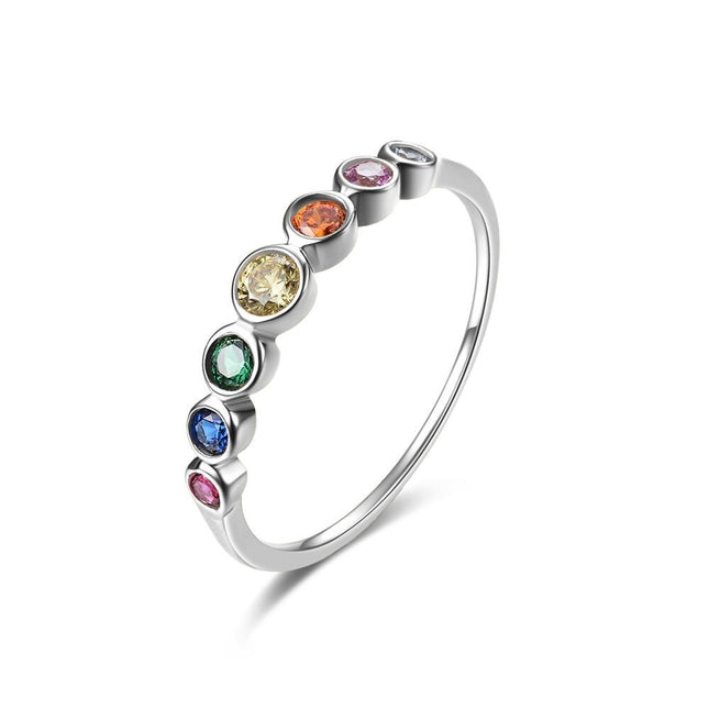 Colorful Silver Ring