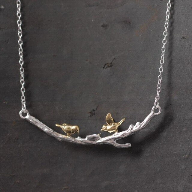 Fashion Vintage Tree Branch Shaped Silver Necklace