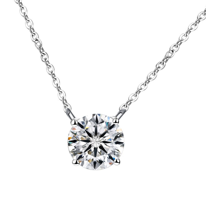 Moissanite Solitaire Necklace for Women