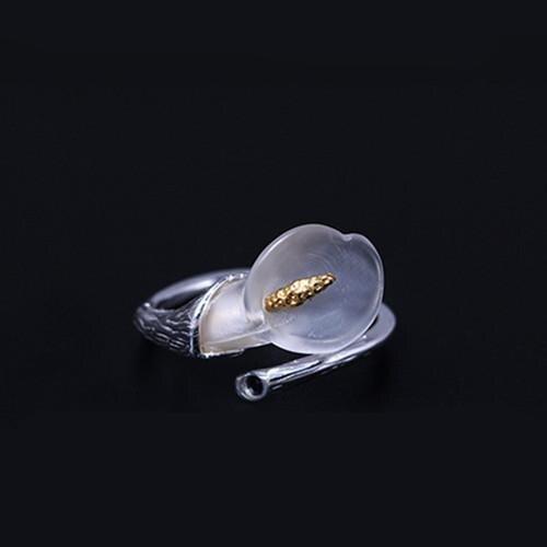 Fashion Vintage Flower Shaped Adjustable Silver Ring
