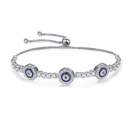 Elegant Sterling Silver Women’s Chain Bracelet with Cubic Zirconia - wnkrs