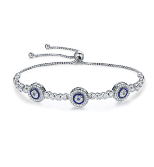 Elegant Sterling Silver Women’s Chain Bracelet with Cubic Zirconia