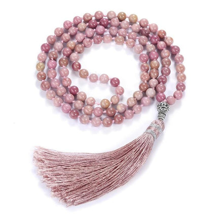 ANatural Rhodochrosite/Moss Carnelian Tassel Bracelet - Wnkrs