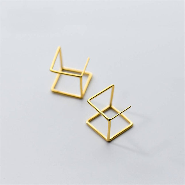 Cube Shaped Minimalistic Earrings for Women - Wnkrs