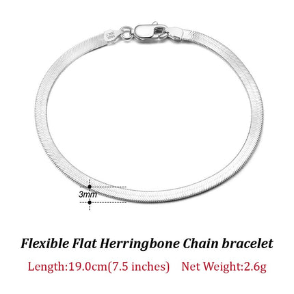 925 Sterling Silver Chain Bracelet - wnkrs