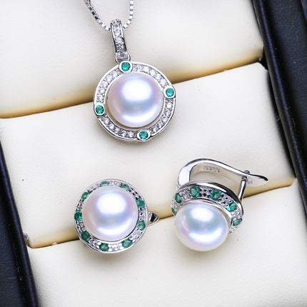 Women’s Luxury 925 Silver Pearls Jewelry 3 pcs Set - Wnkrs