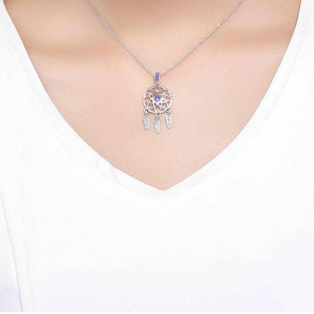 Vintage Dream Catcher Necklace Pendant for Women - wnkrs
