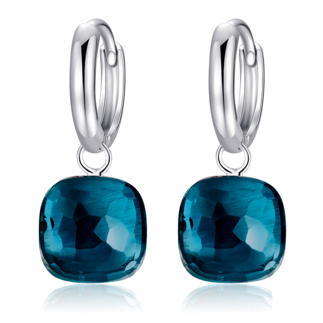 Blue Topaz Drop Earrings for Women