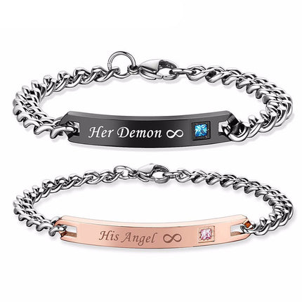 Love Stainless Steel Couple Bracelets - Wnkrs