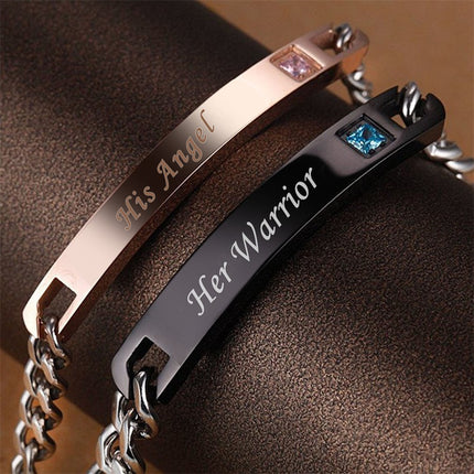 Love Stainless Steel Couple Bracelets - Wnkrs