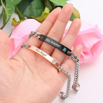 Love Stainless Steel Couple Bracelets - Wnkrs