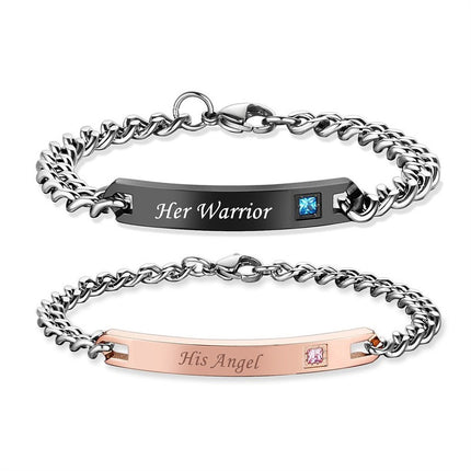 Love Stainless Steel Couple Bracelets - Wnkrs