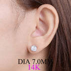 7 mm-0-28 pulgadas-14k / Oro blanco