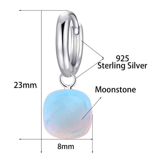 Classic Natural Moonstone Drop Earrings - Wnkrs