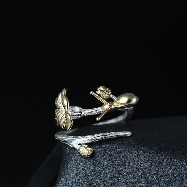 Cute Snail Shaped Adjustable Silver Women's Ring - Wnkrs