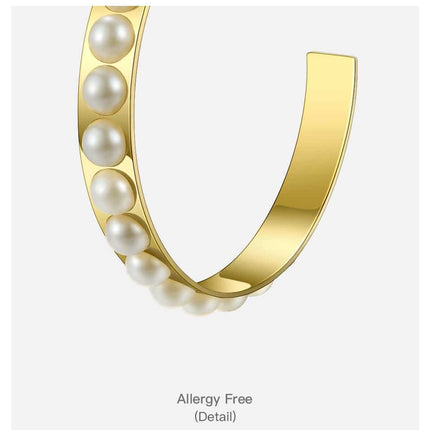 Women’s Pearls Hooped Earrings - Wnkrs
