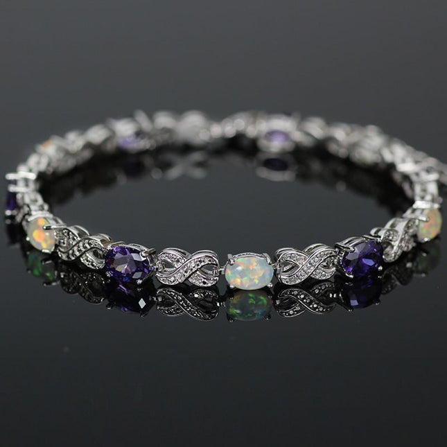 Fashion Sparkling Opal Women's Chain Bracelet - Wnkrs