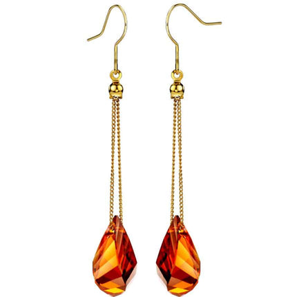 Elegant Women's Drop Earrings with Swarovski Crystals - Wnkrs