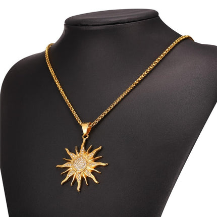 Baroque Style Rhinestone Sun Women’s Pendant - Wnkrs