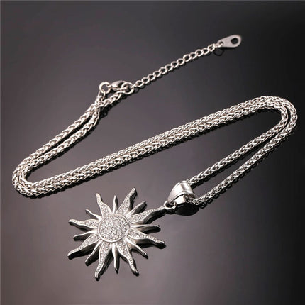 Baroque Style Rhinestone Sun Women’s Pendant - Wnkrs