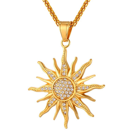 Baroque Style Rhinestone Sun Women’s Pendant - Wnkrs