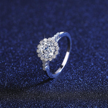 1CT Moissanite Diamond Rings for Women - wnkrs