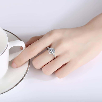 1CT Moissanite Diamond Rings for Women - wnkrs