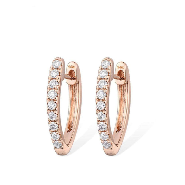 14K 585 Rose Gold Hoop Earrings - wnkrs