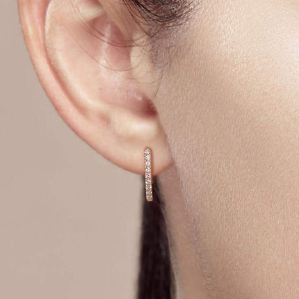 14K 585 Rose Gold Hoop Earrings - wnkrs