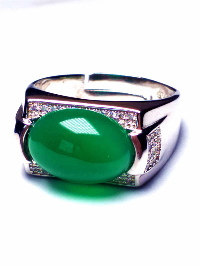 Natural Green Jade Ring - Wnkrs